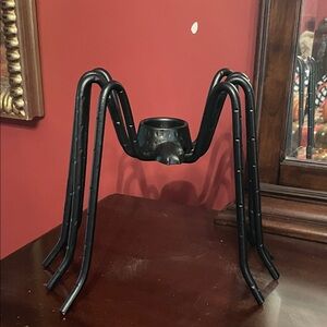 Black Spider Candle Holder